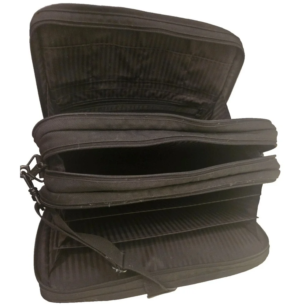 TUMI Alpha Expandable Ballistic Nylon Laptop Briefcase Organizer Black Shoulder